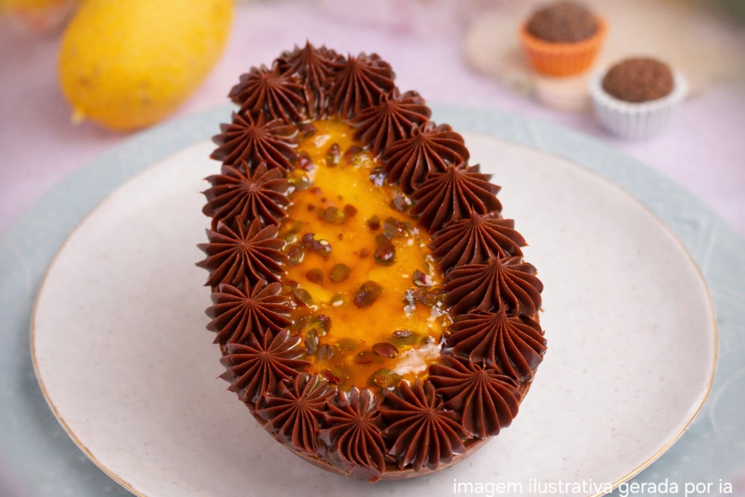🍫 Ovo Brigadeiro com Maracujá