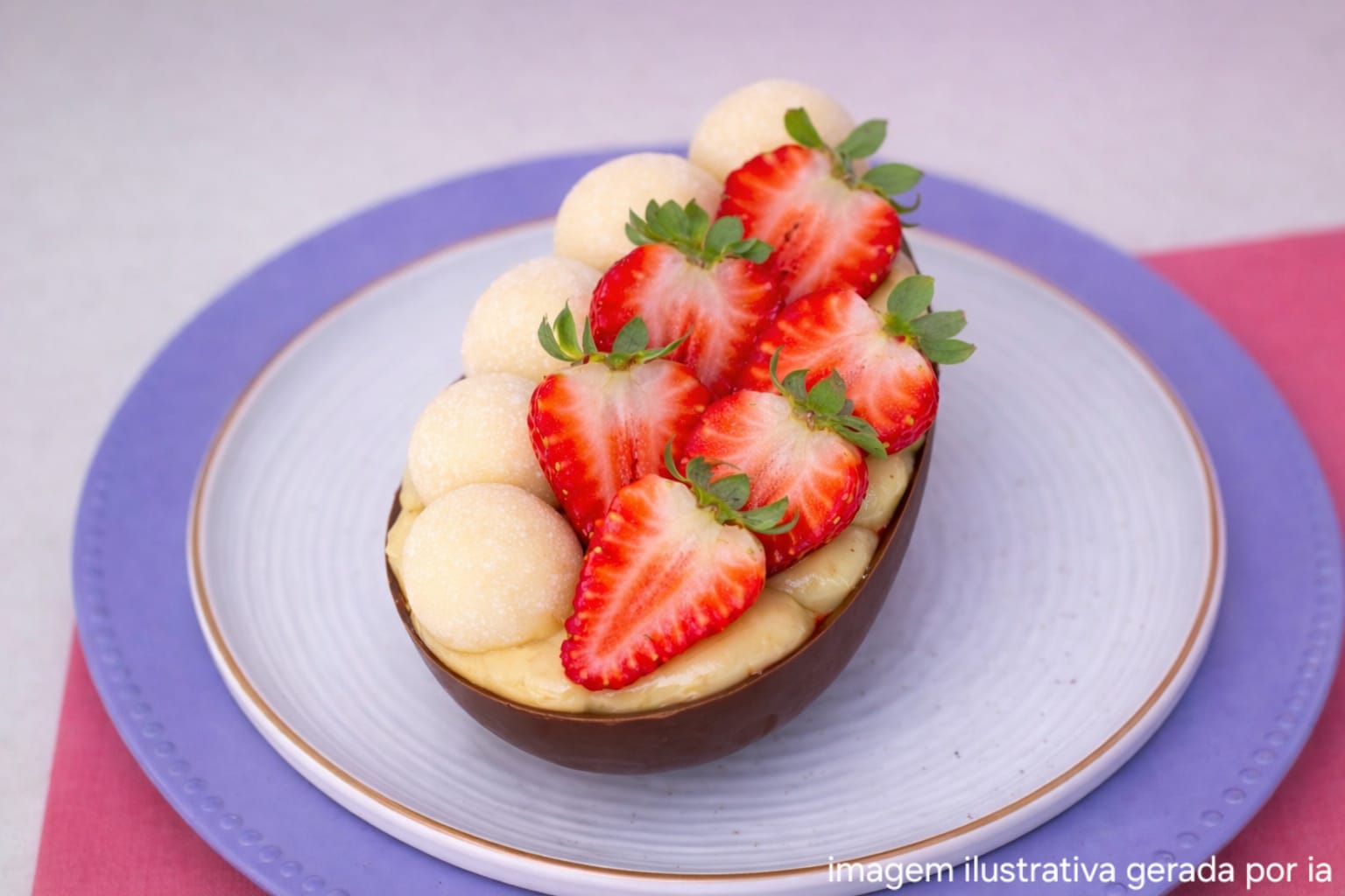 Ovo de Ninho com Morango